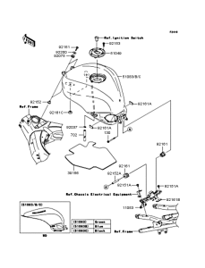 ZX1000 Топливный бак