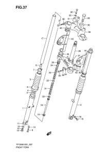 TF125 Вилка передней оси