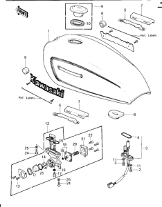 KZ1000 Tank fuel