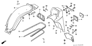 CB125T Заднее крыло