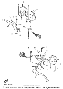 FZR400W Handle switch-lever