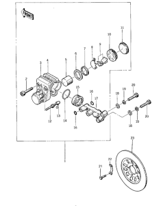 KZ400 Передний суппорт