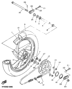 TZR50 Переднее колесо