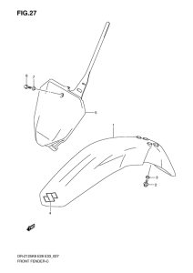 DR-Z125 Переднее крыло