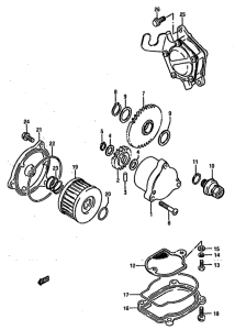 DR750 Oil pump-fuel pump