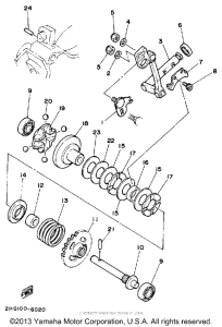 YZ125T Регулятор,вед .звезда