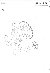 GSX500 Муфта стартера