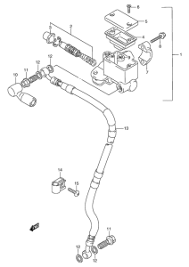 TS125 Передний тормозной цилиндр