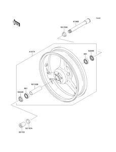 ZX600 Переднее колесо