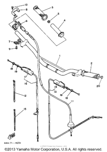 TY350S Руль -тросы