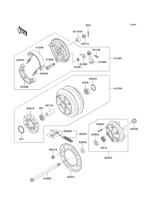 EL250 Задняя ступица колеса