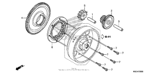 CB1100S (ABS) Муфта стартера