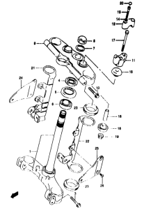 GSF1200S (ABS) Траверса нижняя