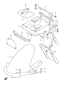 RGV250 Заднее крыло