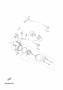 YP125R Стартерный мотор
