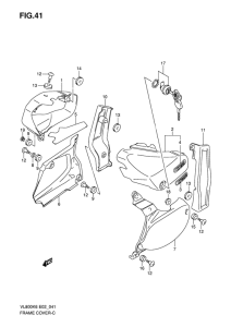 VL800 Обтекатель задний