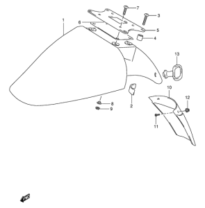 VX800 Переднее крыло