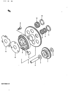 GSX1100 Муфта стартера