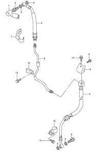 DR800 Передние тормозные трубки