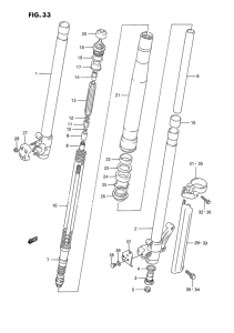 RMX250 Передняя вилка