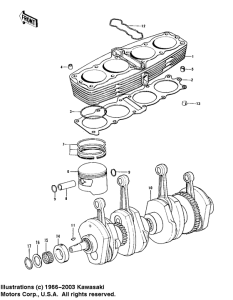 Z1 Cylinder / pistons / crankshaft