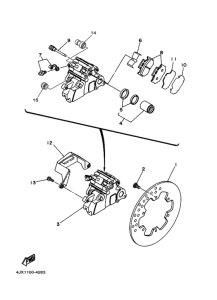 WR250Z Задний суппорт