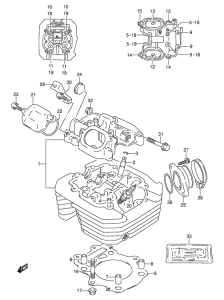 DR250 Головка цилиндров