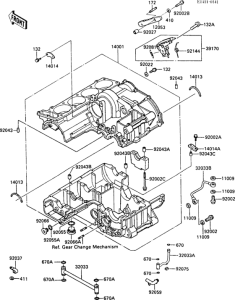 ZX1000 Crankcase(zxt00a-020488-)