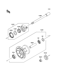 KL650 Переднее колесо