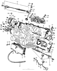 CB450 Cylinder head cover + side cover