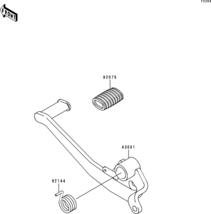 BJ250 Педаль тормоза