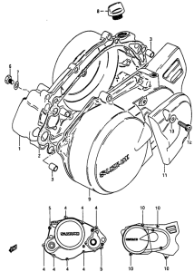 RG50 Crankcase cover ass`y  (v