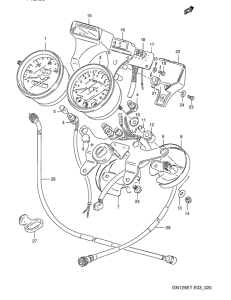 GN125 Спидометр-тахометр