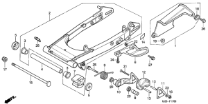 TL125 Rear fork / chain case
