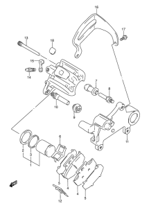 DR250 Задний суппорт