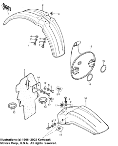 KX125 Number plate / fenders