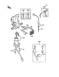 KH125 Замок зажигания
