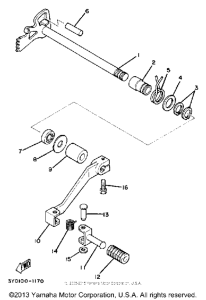 TT250J Вал переключения