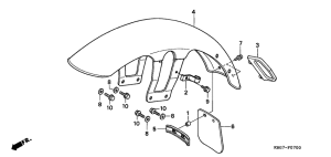 CB250 Переднее крыло