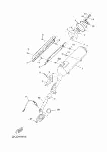YP250R Выхлопная система