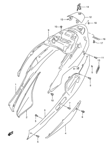 AN125 Обтекатель задний