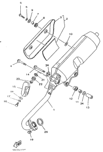 YP125 Выхлопная система