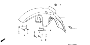 CB125T Переднее крыло