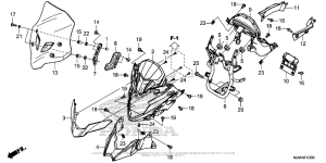 CB500X (ABS) Upper Cover + Windscreen