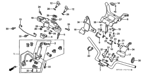 ST1100 Handle pipe / top bridge