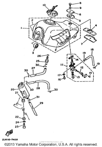 TW200T Топливный бак