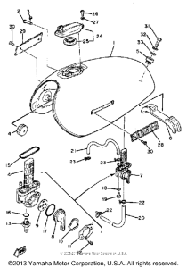 XS400SH Топливный бак