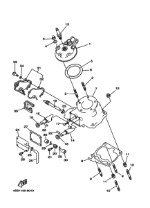YZ125J YZ125 Головка цилиндров