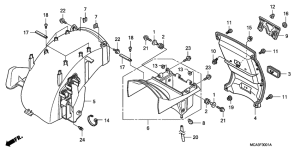 GL1800 (ABS) Заднее крыло