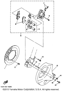 WR250Z Передний суппорт
